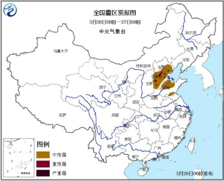 京津冀局地有重度霾湖南江西广西局部有暴雨