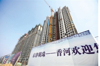 2012年6月，河北香河的一处楼盘工地。图/CFP